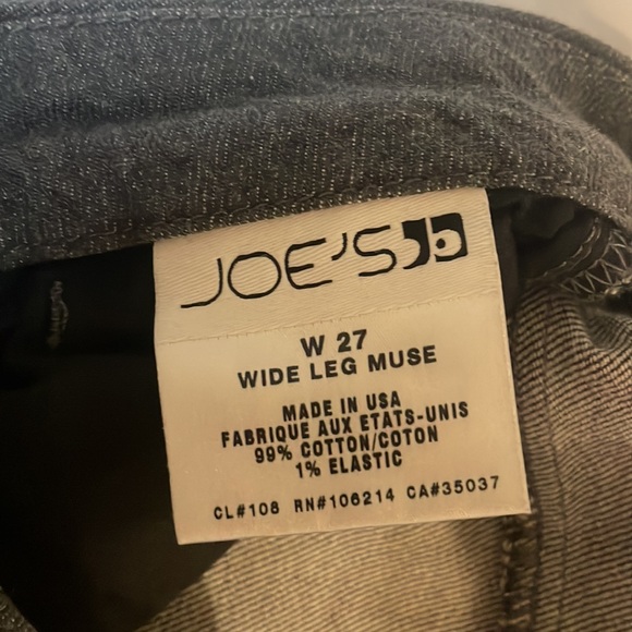 Low rise wide leg grey Joe’s jeans size 27 - Picture 3 of 3